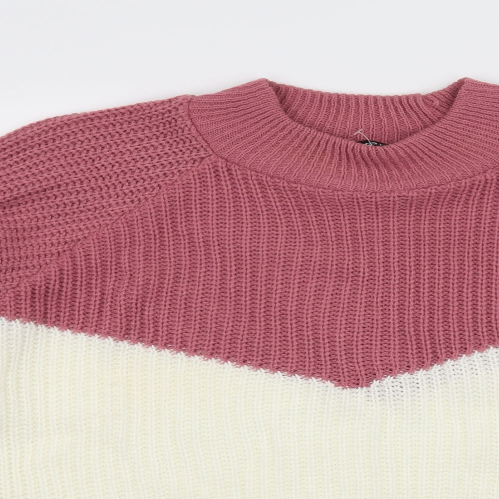 Select Womens Multicoloured Striped Knit Pullover Jumper Size 12