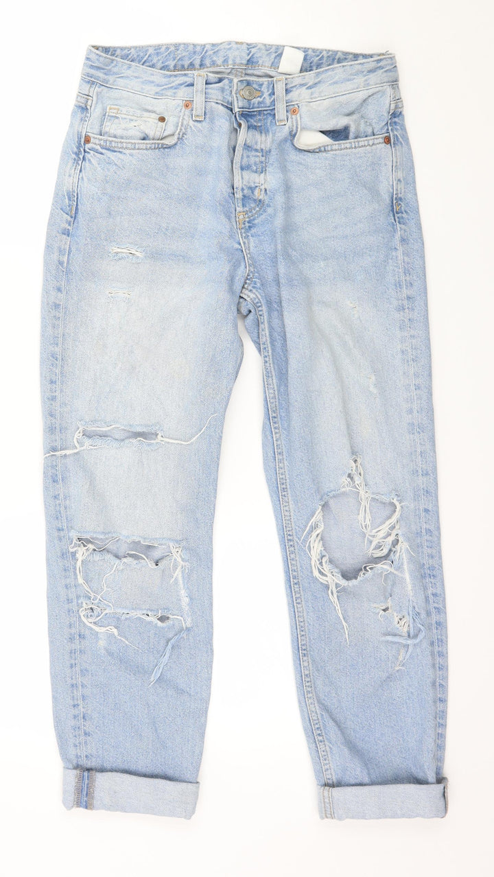 Denim & Co. Womens Blue Denim Straight Jeans Size 25 in L25 in