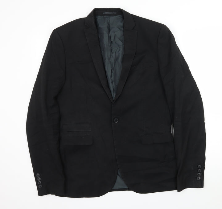 NEXT Mens Black Jacket Suit Jacket Size L
