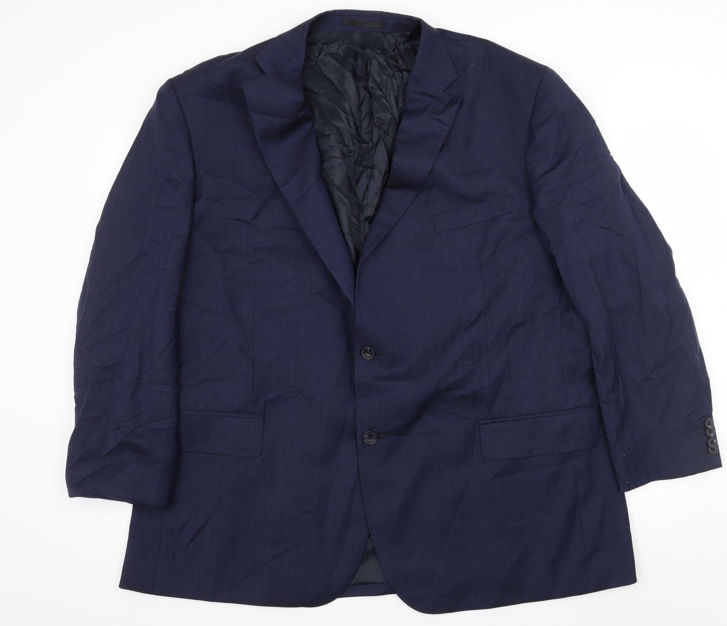 T.M.Lewin Mens Blue Striped  Jacket Suit Jacket Size 2XL