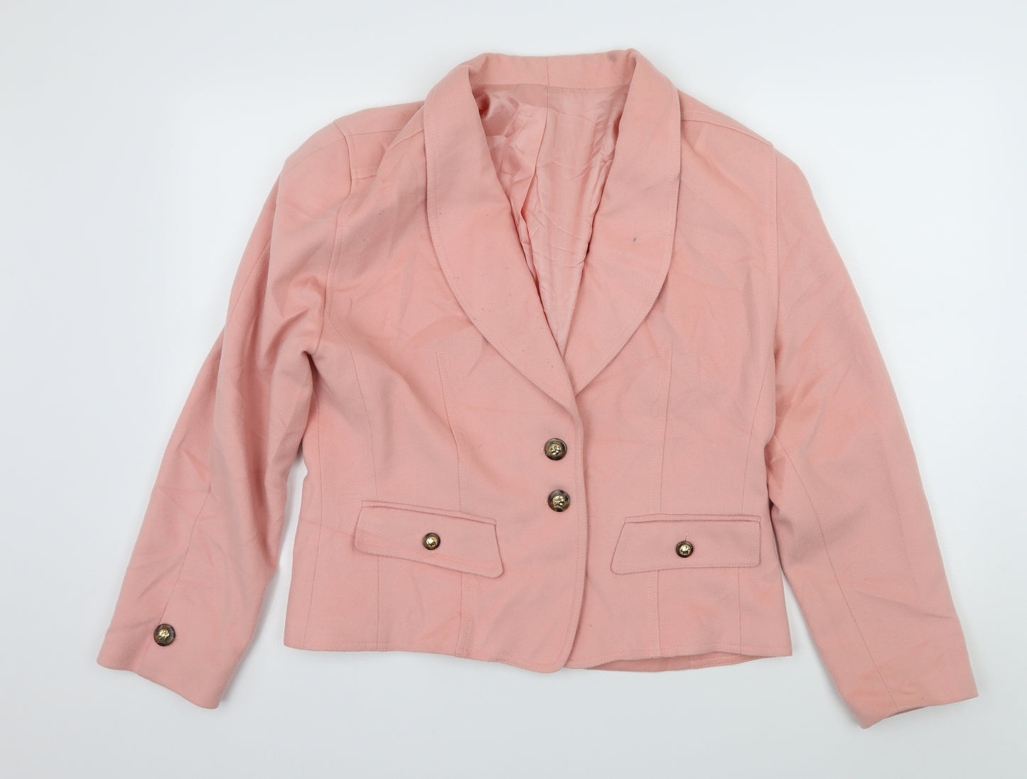Loretta Bloom Womens Pink   Pea Coat Coat Size 14