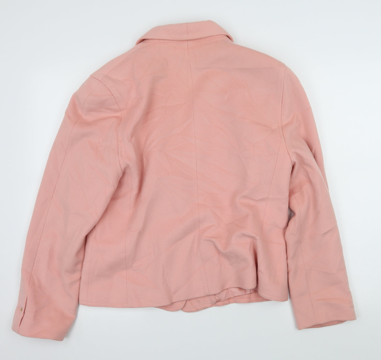 Loretta Bloom Womens Pink   Pea Coat Coat Size 14