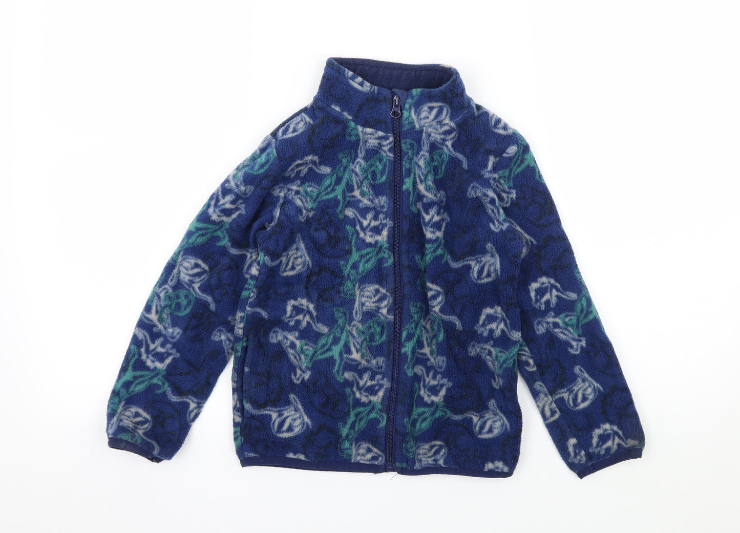 Lupilu Boys Blue Geometric Fleece Jacket  Size 5-6 Years