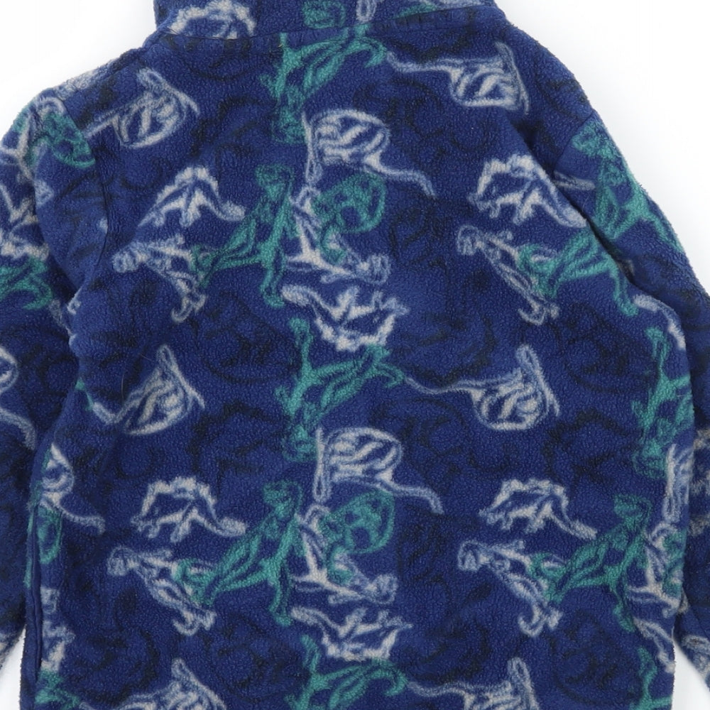 Lupilu Boys Blue Geometric Fleece Jacket  Size 5-6 Years