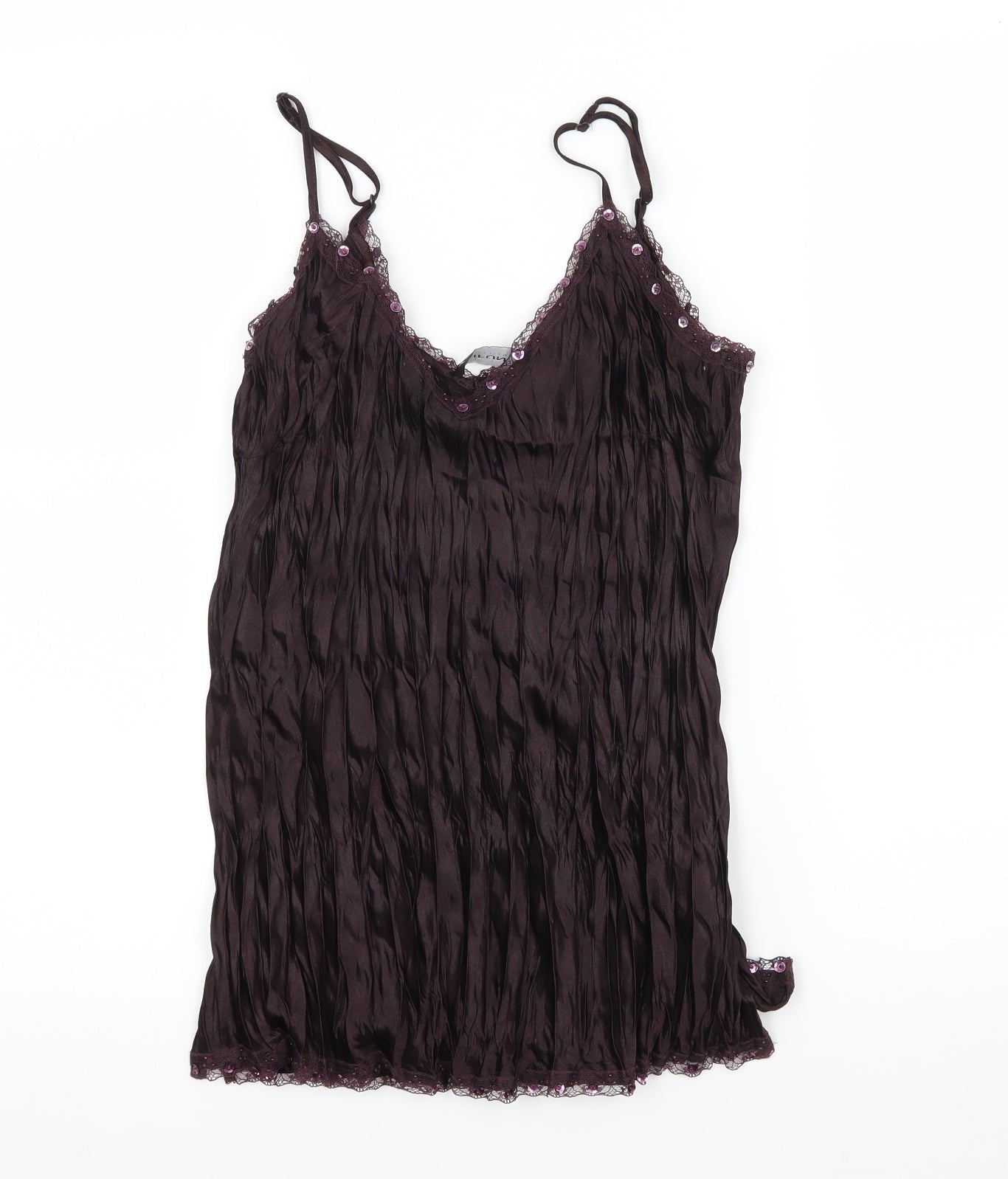 Taifun Womens Brown  Satin Camisole Tank Size 14