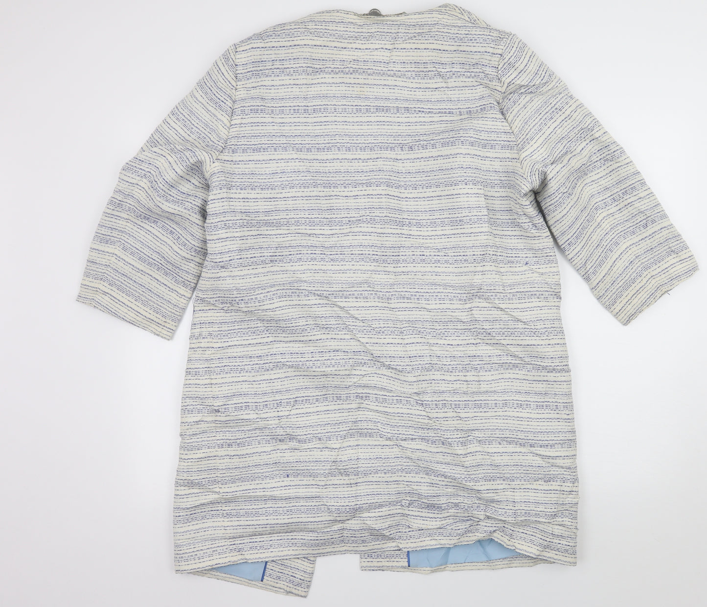Marks and Spencer Womens White Striped  Jacket  Size 16