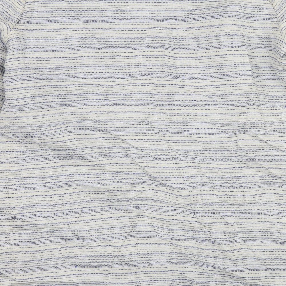 Marks and Spencer Womens White Striped  Jacket  Size 16