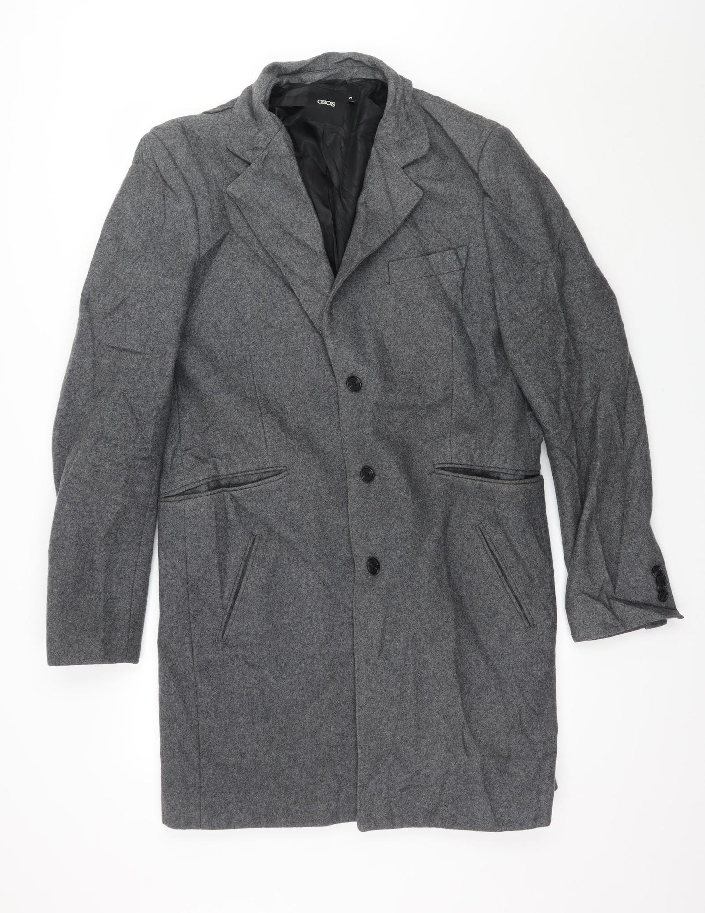 ASOS Mens Grey   Overcoat Coat Size M