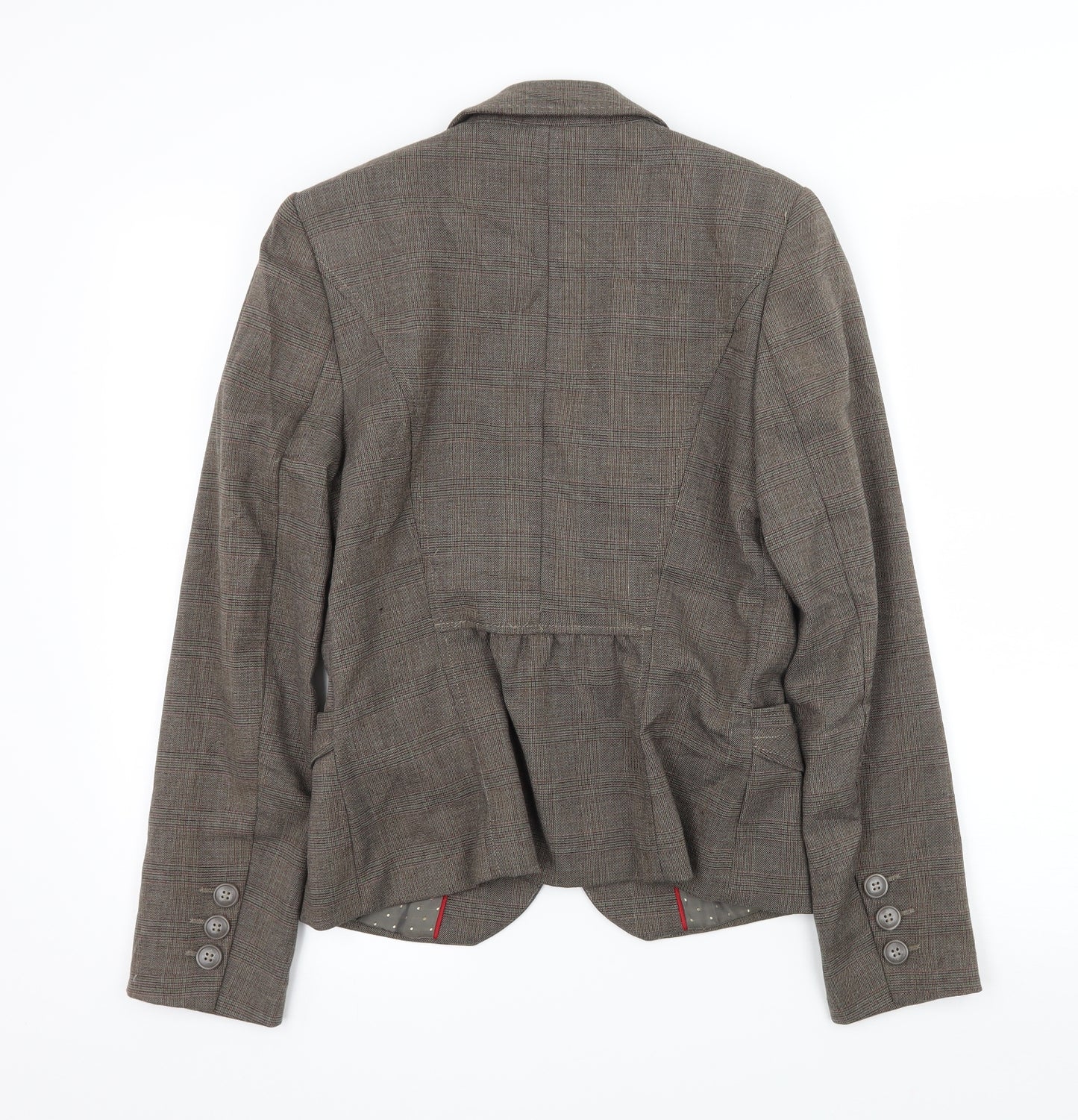 NEXT Womens Brown Check  Jacket Blazer Size 8