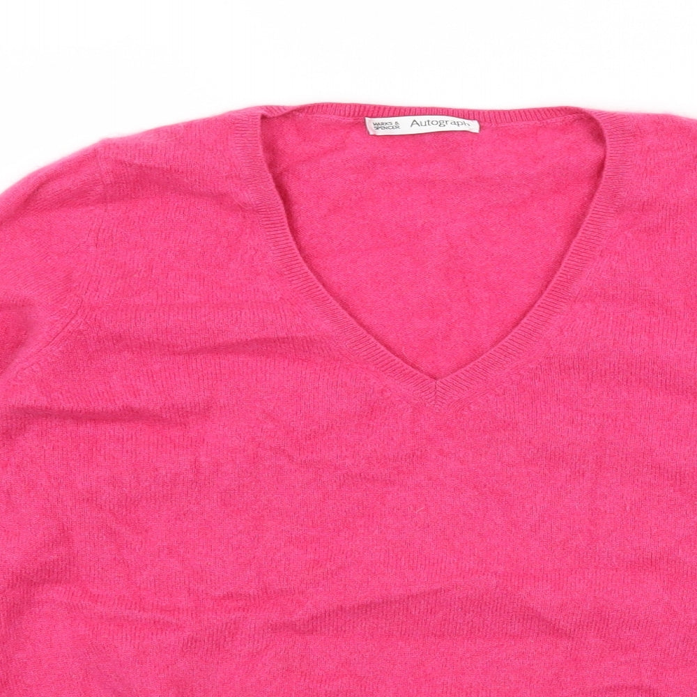 Marks and Spencer Womens Pink  Knit Pullover Jumper Size 14