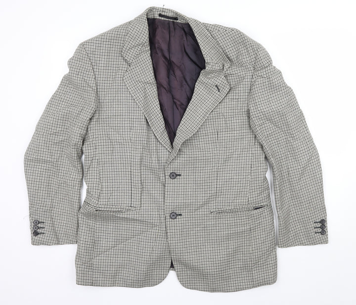 Debenhams Mens Ivory Houndstooth Jacket Suit Jacket Size L