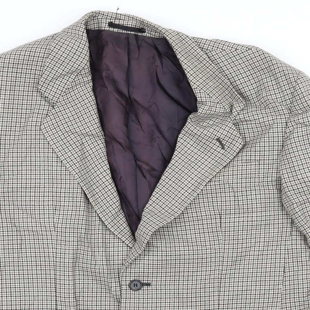 Debenhams Mens Ivory Houndstooth  Jacket Suit Jacket Size L