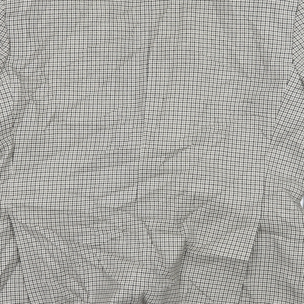 Debenhams Mens Ivory Houndstooth  Jacket Suit Jacket Size L
