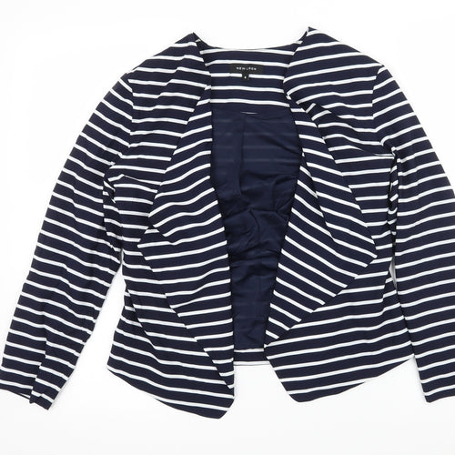 New Look Womens Blue Striped  Jacket  Size 6