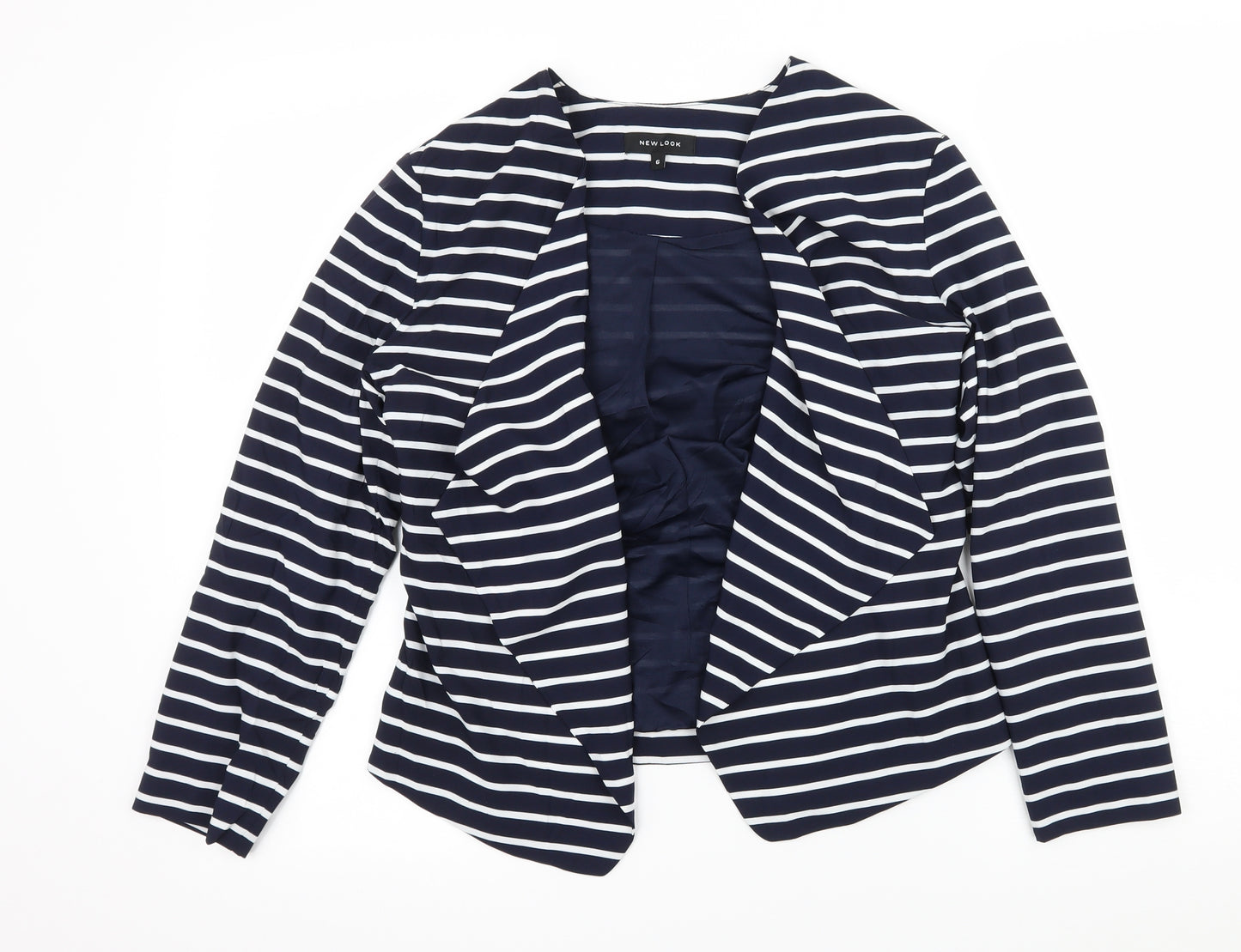 New Look Womens Blue Striped  Jacket  Size 6