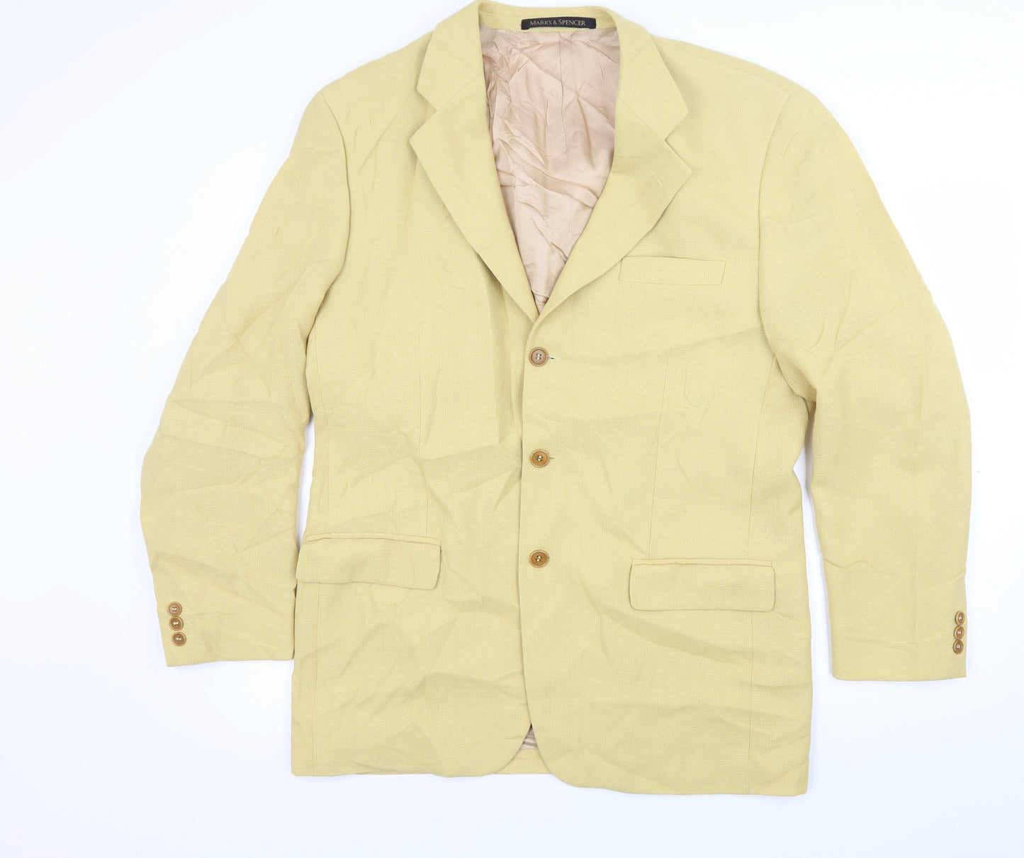 Marks and Spencer Mens Yellow   Jacket Blazer Size L