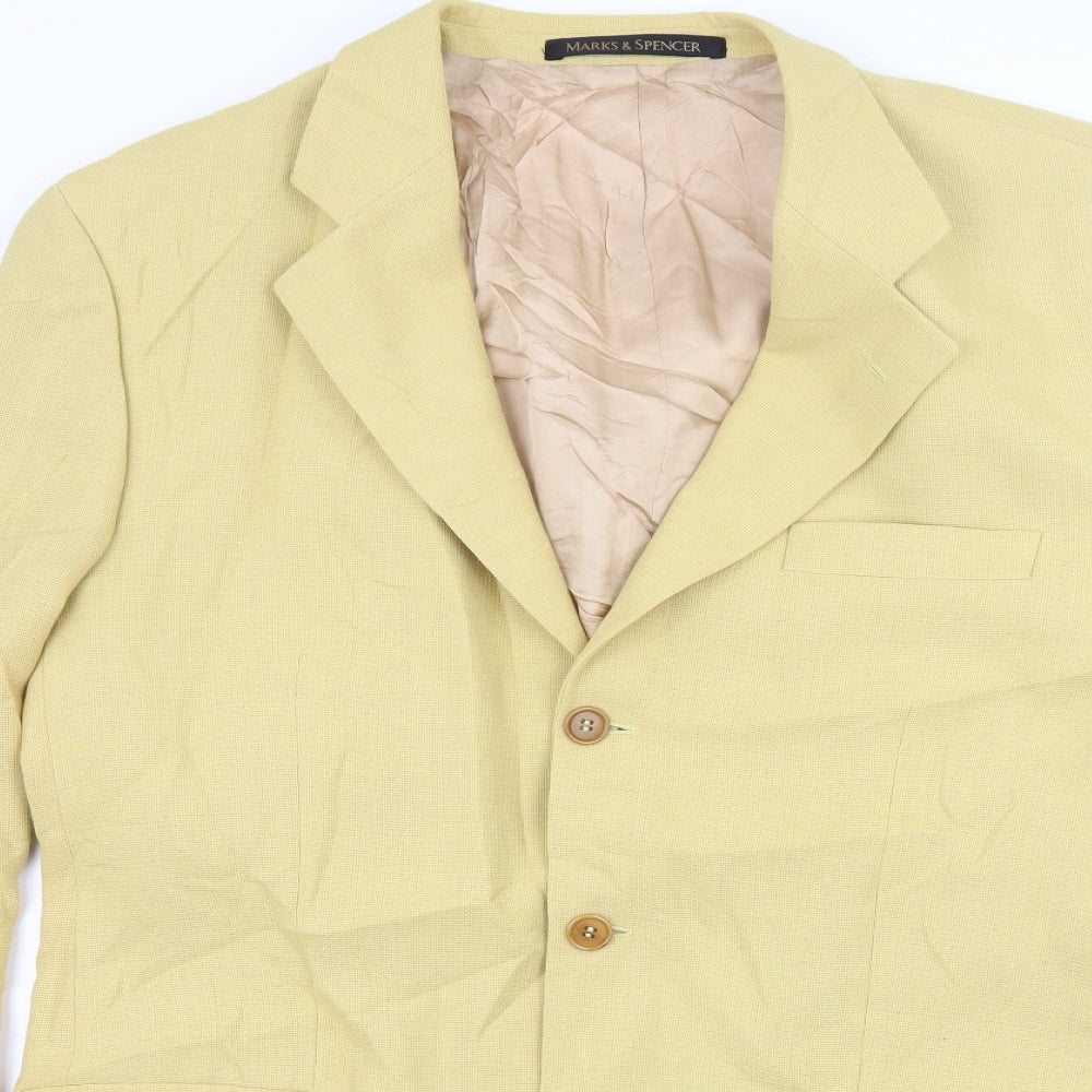 Marks and Spencer Mens Yellow   Jacket Blazer Size L