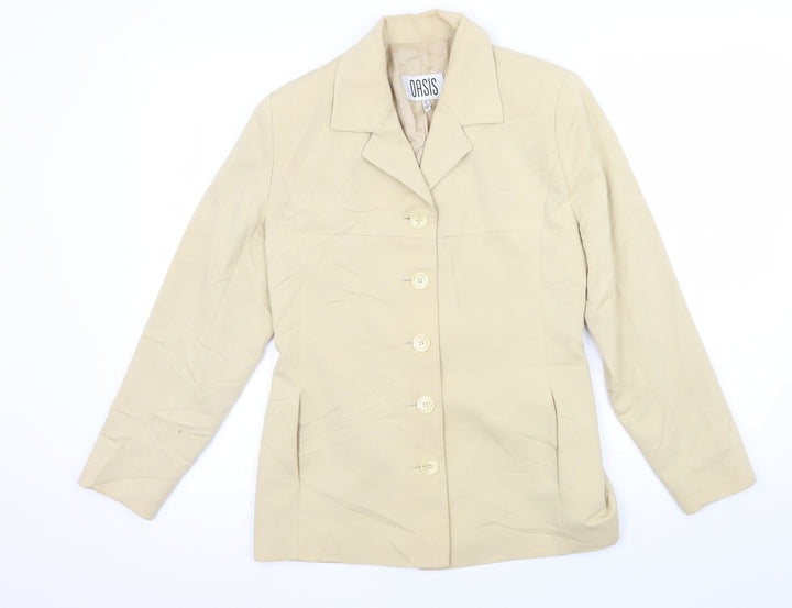 Oasis Womens Beige Jacket Size 10
