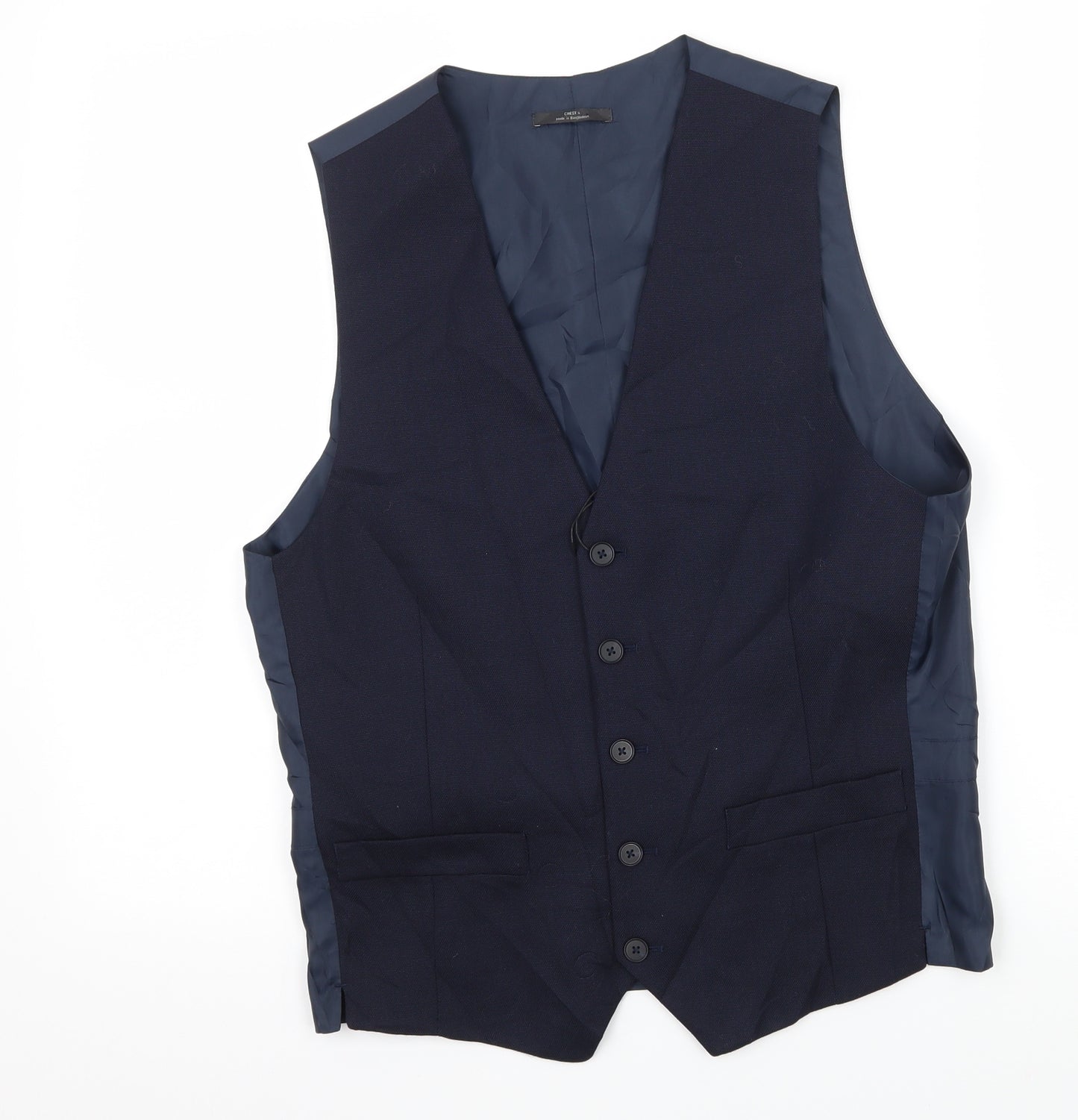 Marks and Spencer Mens Blue   Jacket Waistcoat Size S