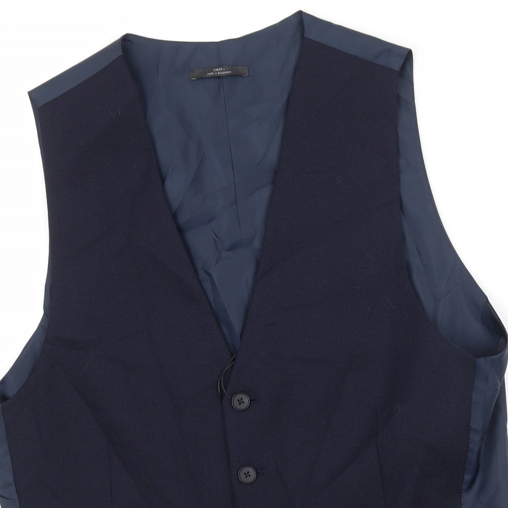Marks and Spencer Mens Blue   Jacket Waistcoat Size S