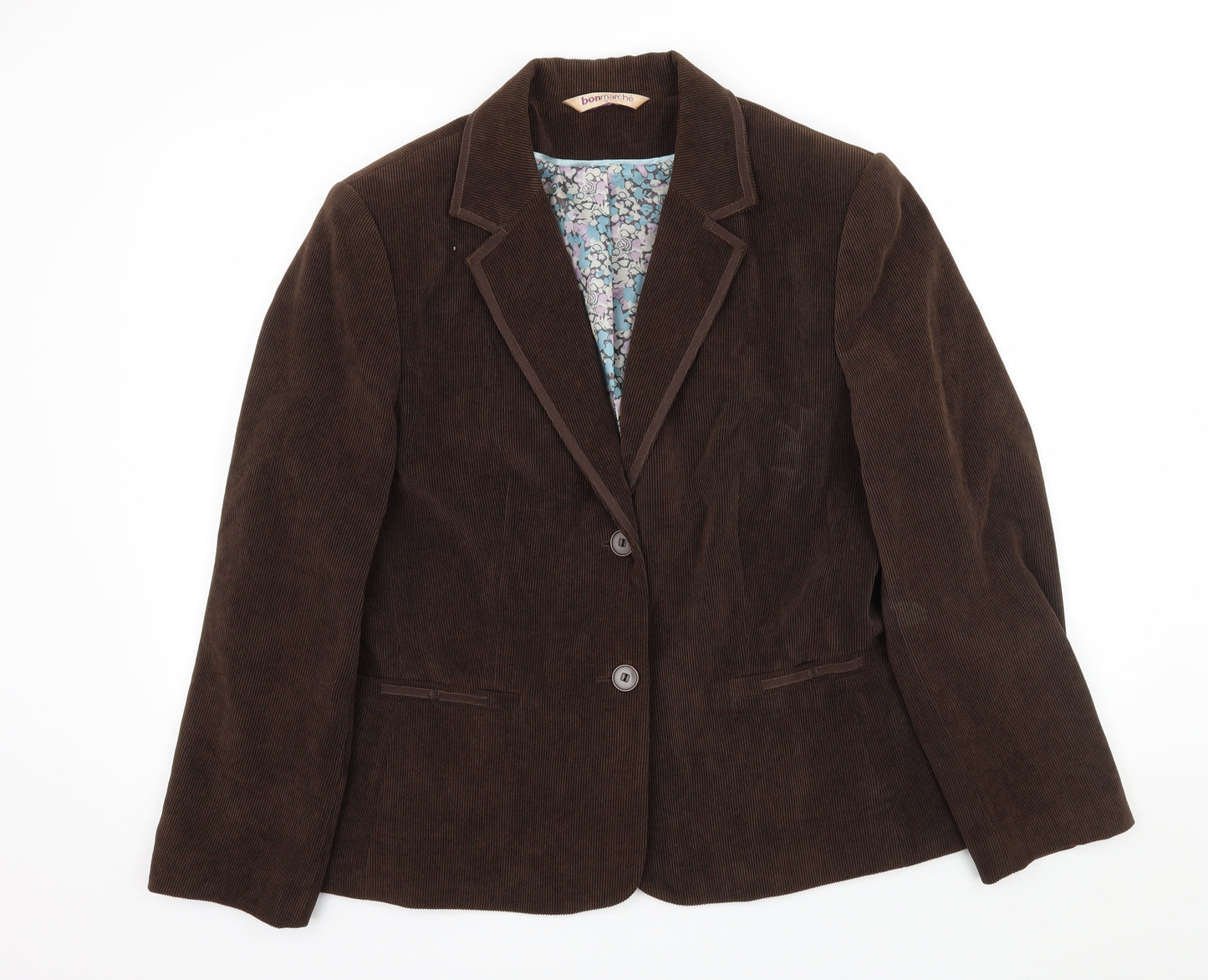 Bonmarché Womens Brown  Corduroy Jacket Blazer Size 18