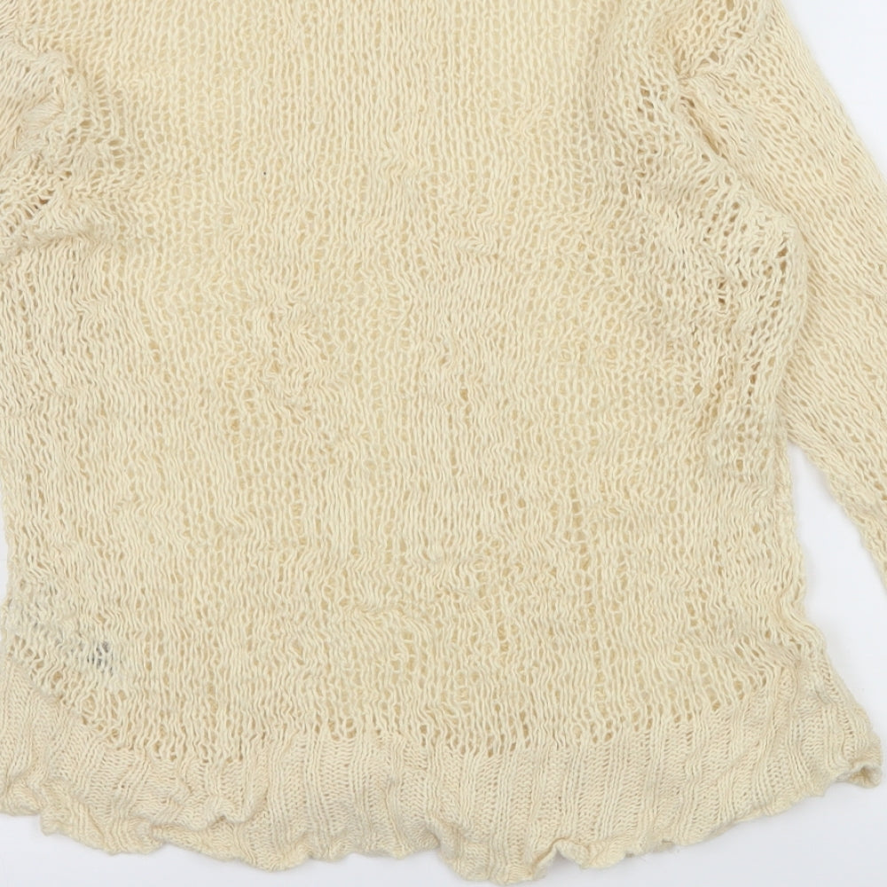 ASOS Womens Ivory  Knit Pullover Jumper Size 8