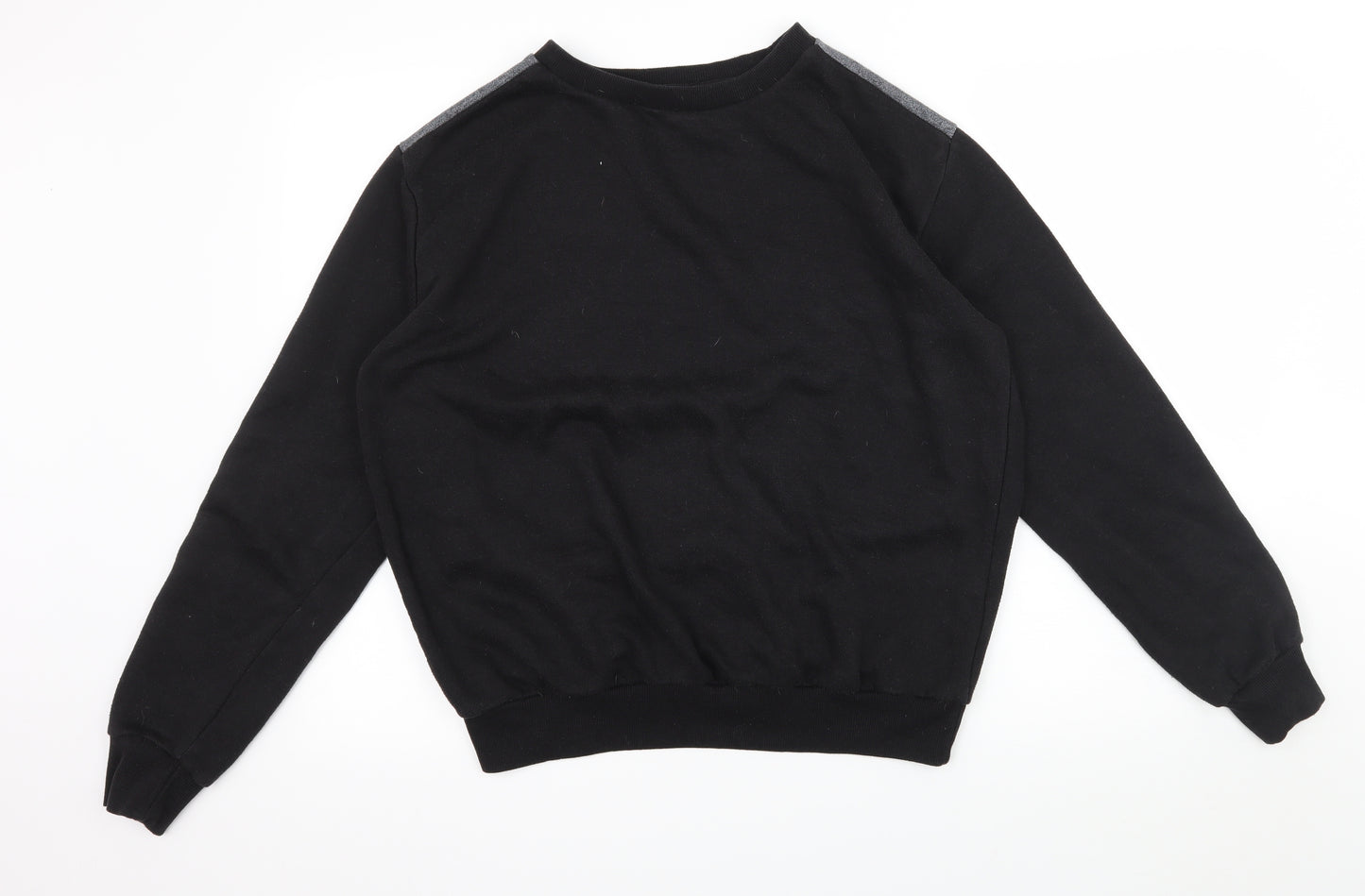 Preworn Womens Black  Jersey Pullover Sweatshirt Size 14