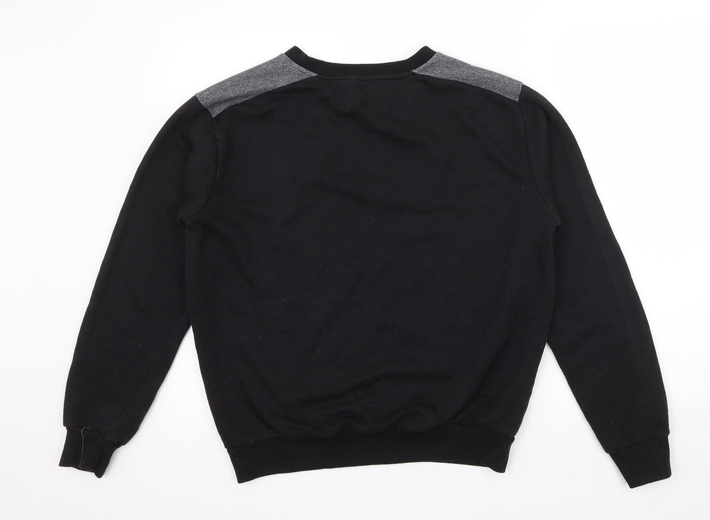 Preworn Womens Black  Jersey Pullover Sweatshirt Size 14