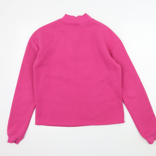 Topshop Womens Pink  Jersey Pullover Sweatshirt Size 6
