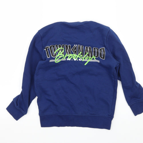 F&F Boys Blue  Jersey Pullover Sweatshirt Size 6-7 Years  - Brooklyn