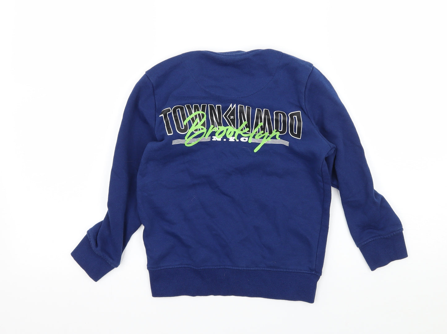 F&F Boys Blue  Jersey Pullover Sweatshirt Size 6-7 Years  - Brooklyn