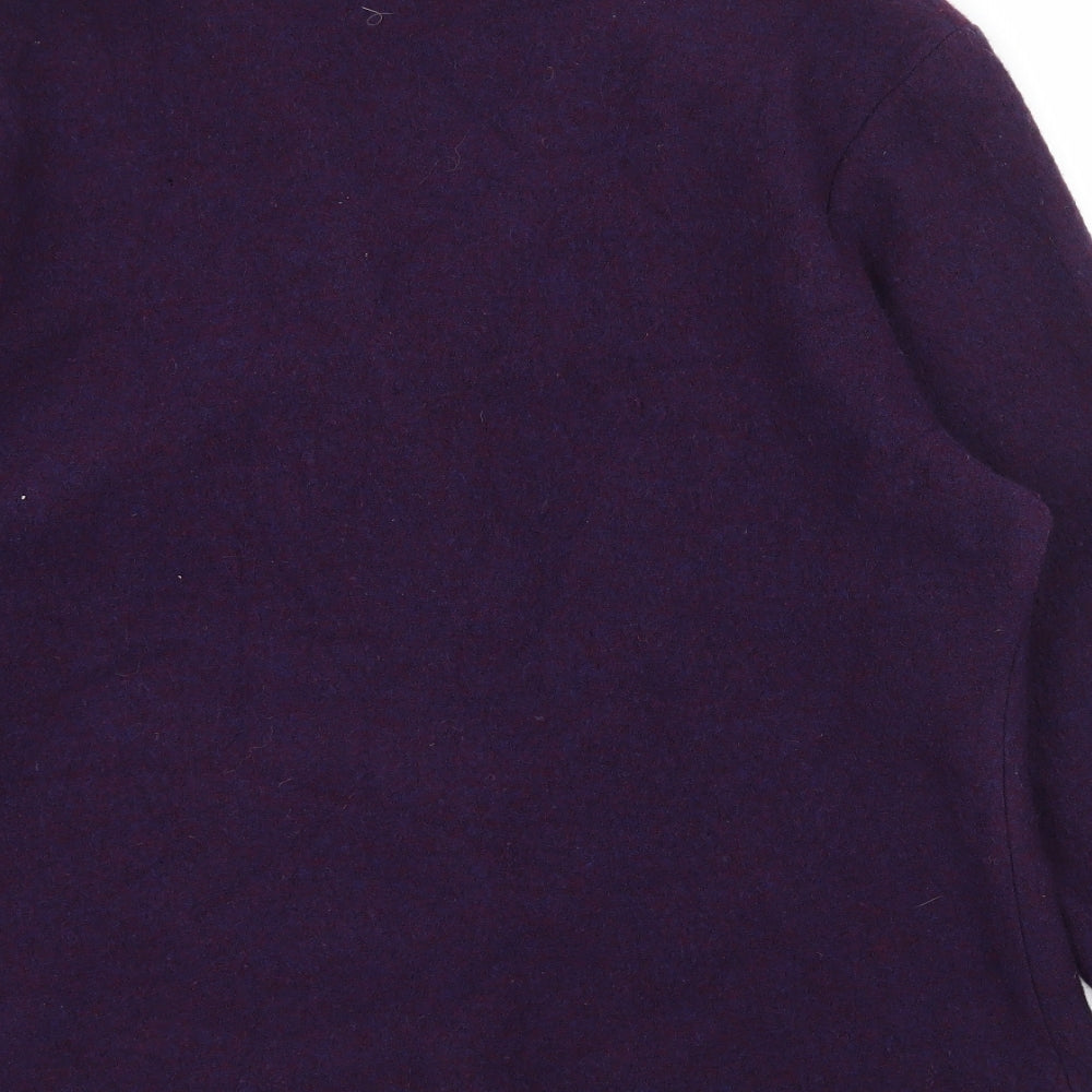 EAST Womens Purple  Knit Jacket Blazer Size 16