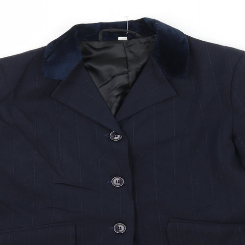 Phoenix Mens Blue Striped  Jacket Suit Jacket Size S