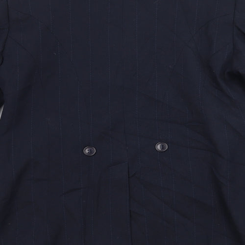 Phoenix Mens Blue Striped  Jacket Suit Jacket Size S