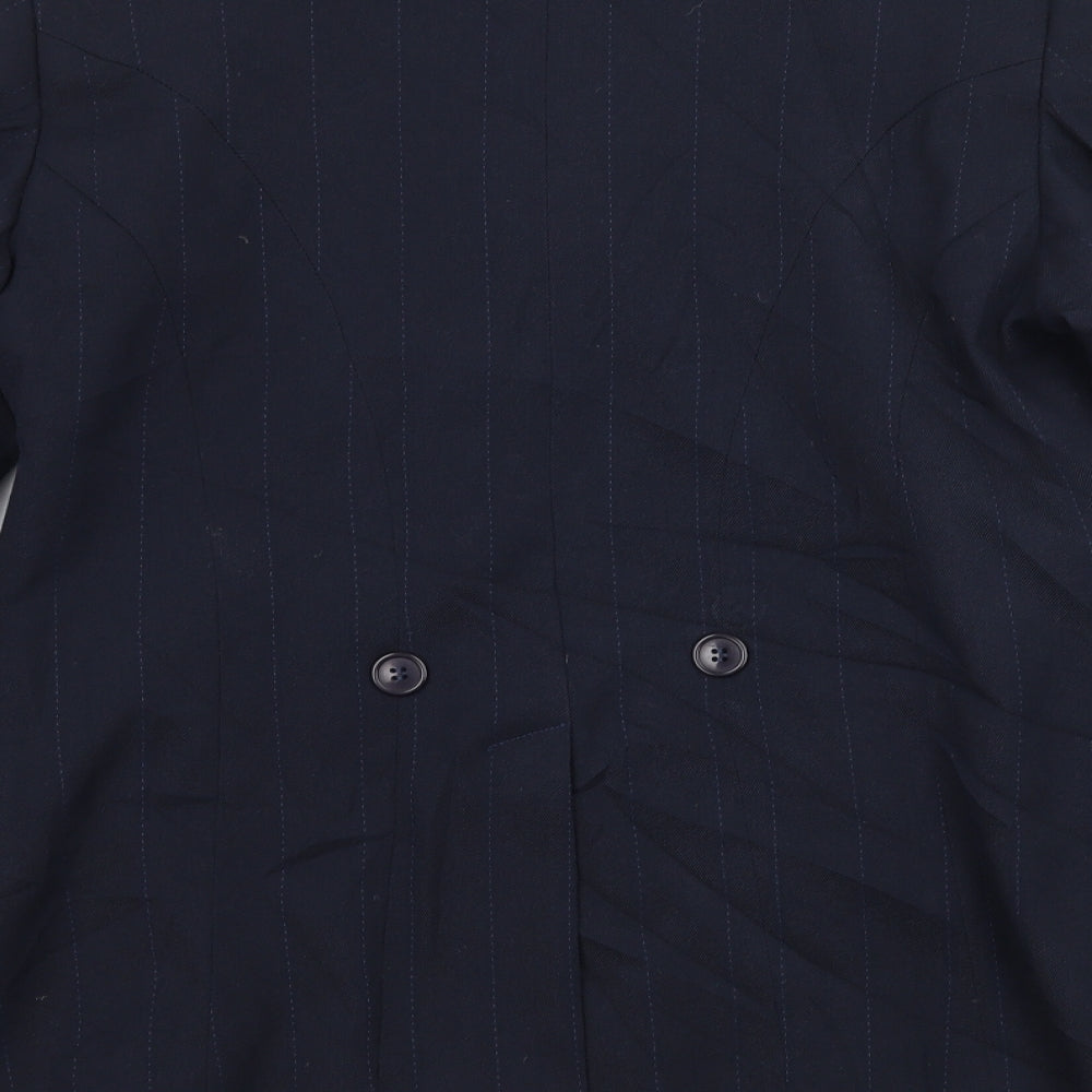 Phoenix Mens Blue Striped  Jacket Suit Jacket Size S