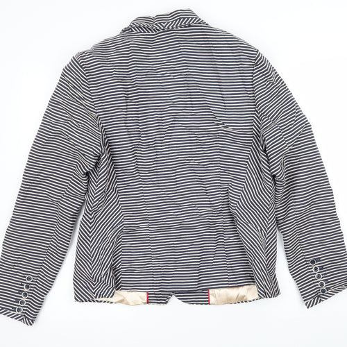 Jasper Conran Womens Blue Striped  Jacket  Size 16