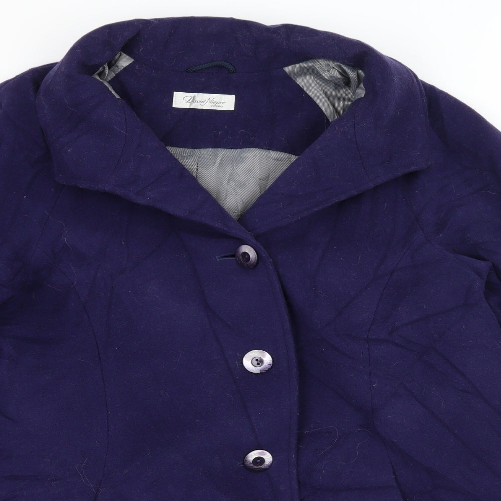 David Nieper Womens Purple   Overcoat Coat Size 20