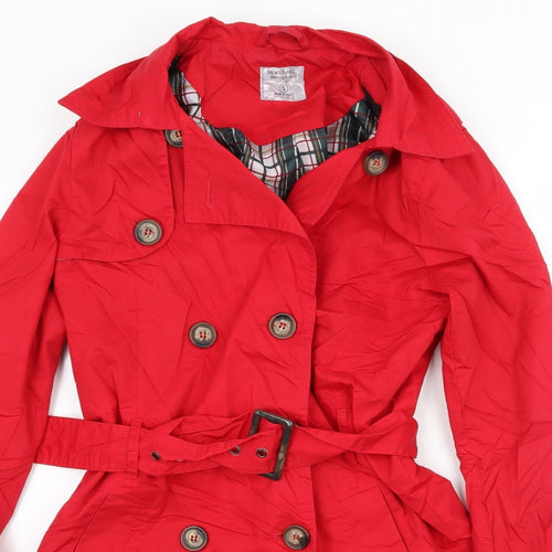 Seven Hill Womens Red   Overcoat Coat Size S