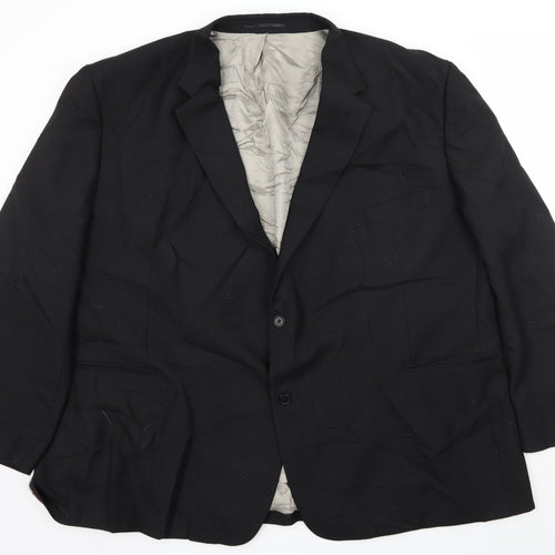Hugo James Mens Black Striped  Jacket Suit Jacket Size 3XL
