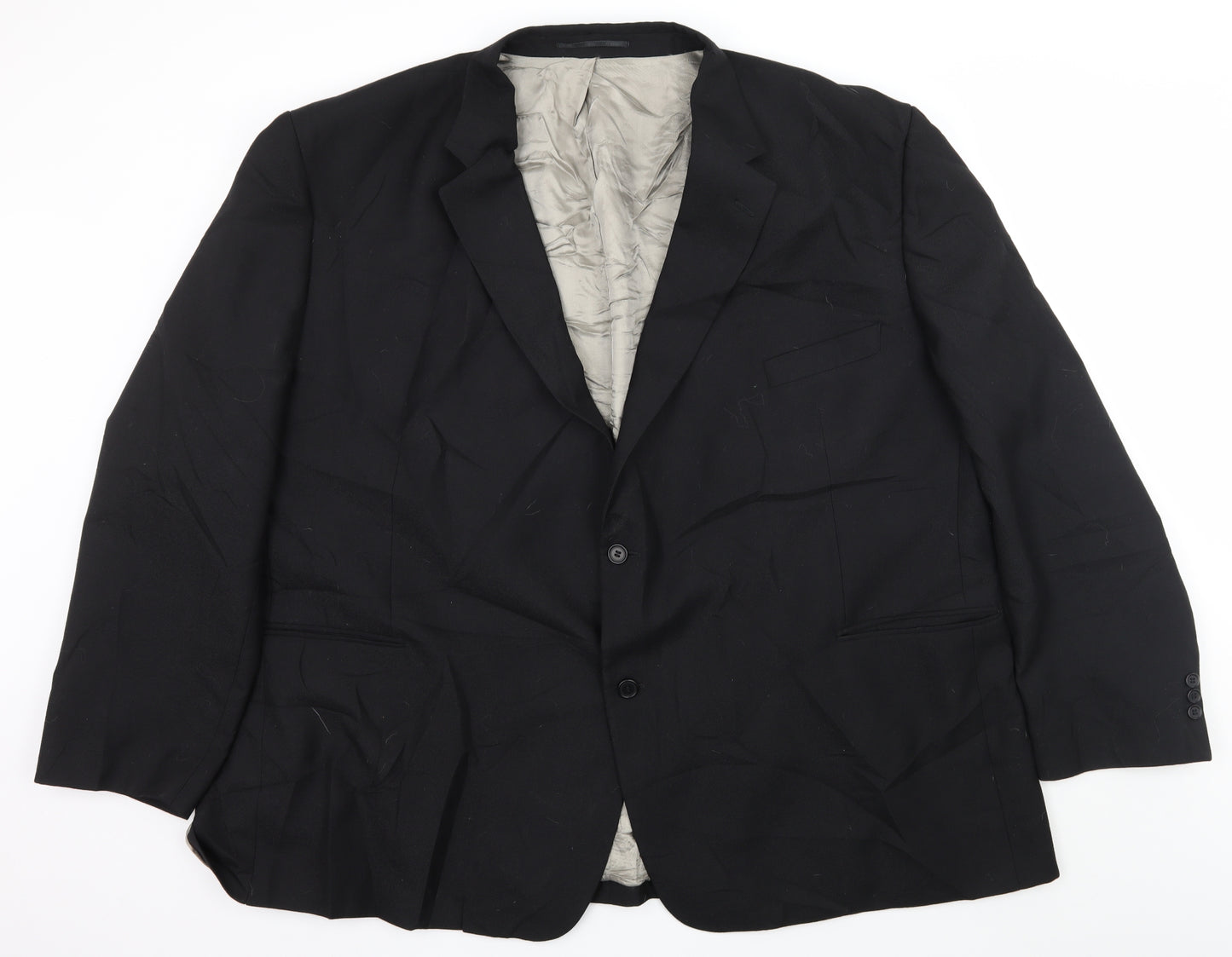 Hugo James Mens Black Striped  Jacket Suit Jacket Size 3XL