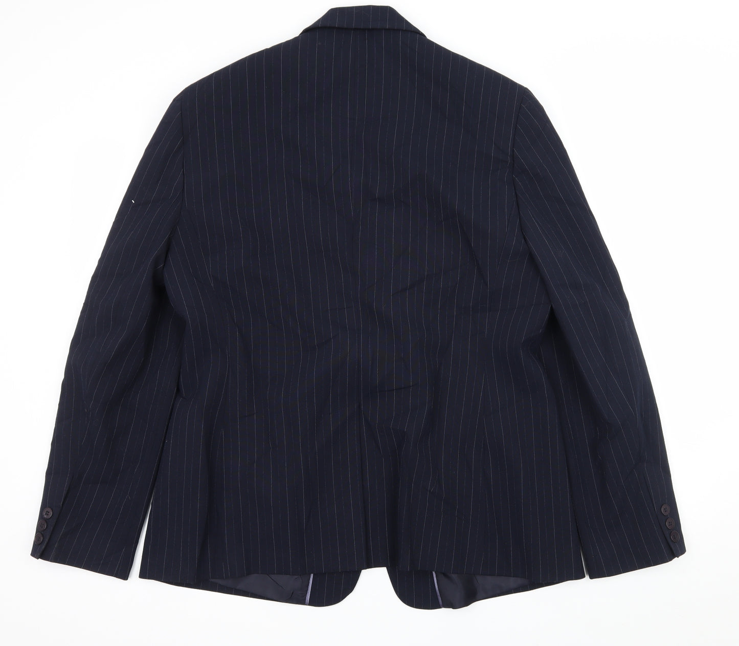 Debenhams Womens Blue Striped  Jacket Blazer Size 16