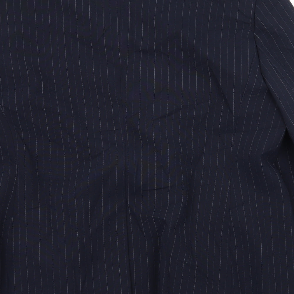 Debenhams Womens Blue Striped  Jacket Blazer Size 16