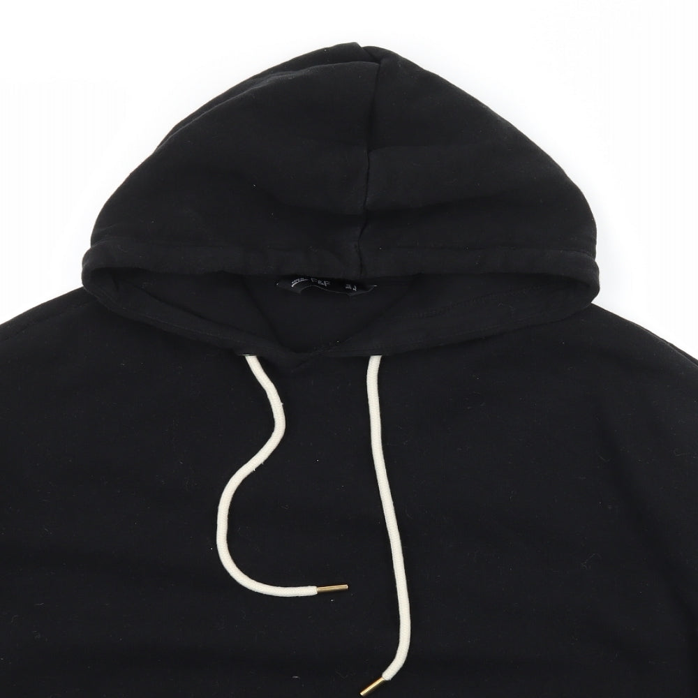 F&F Womens Black  Jersey Pullover Hoodie Size 6