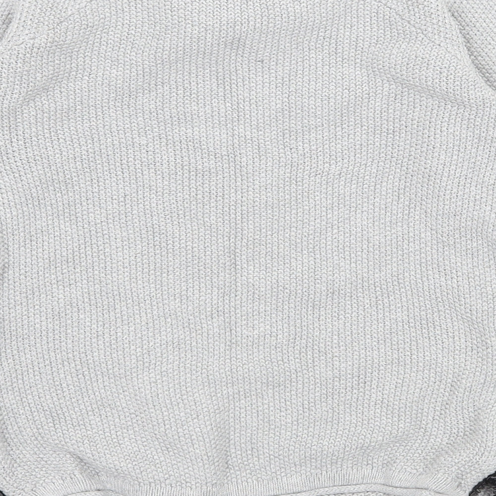 Primark Boys Grey  Knit Pullover Jumper Size 7-8 Years