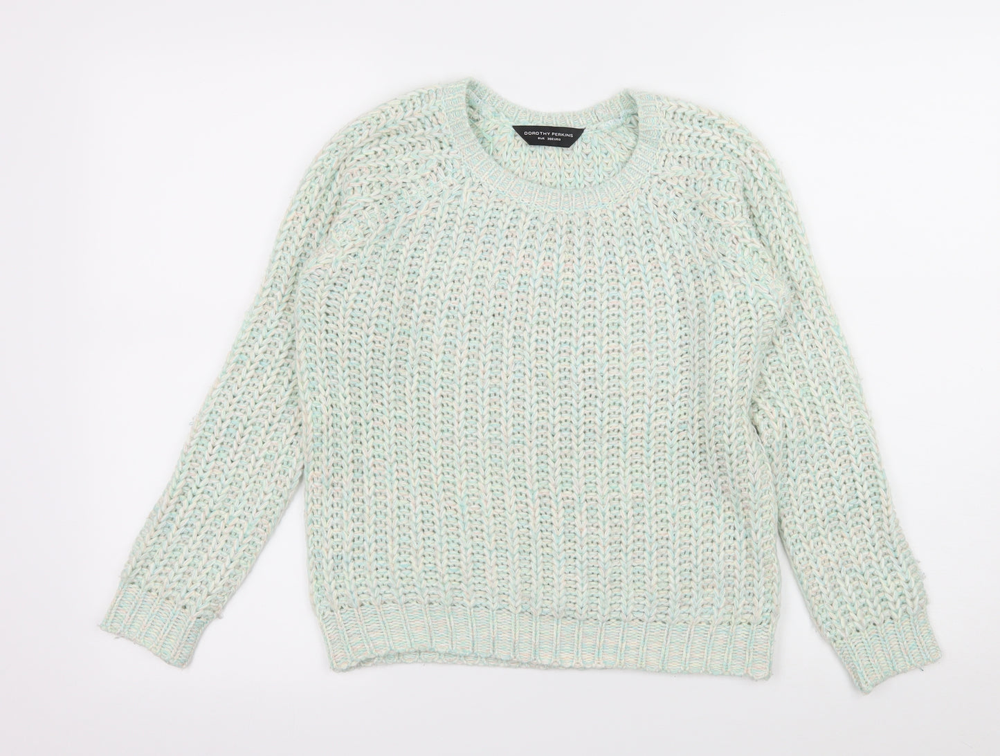 Dorothy Perkins Womens Green  Knit Pullover Jumper Size 8