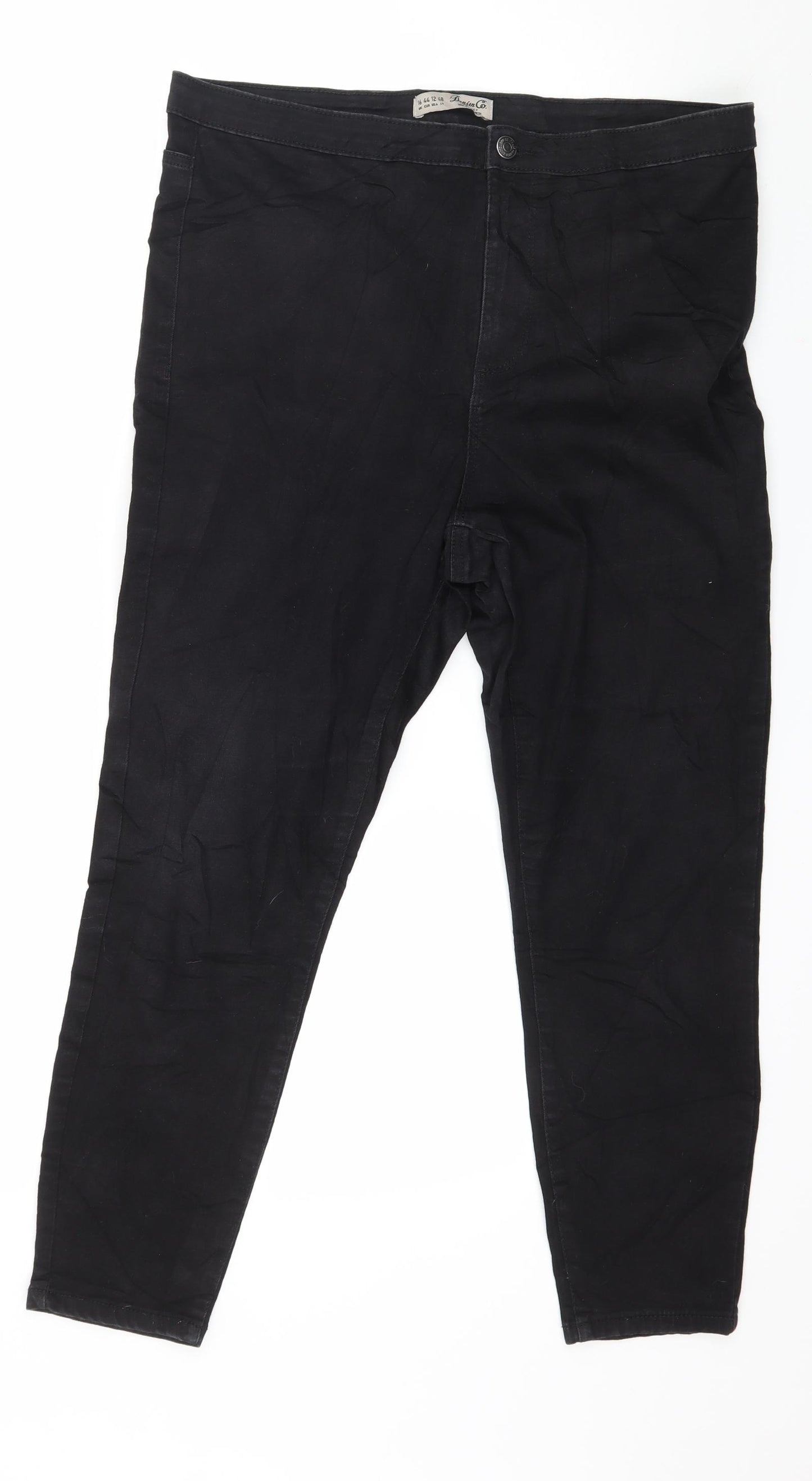 Denim & Co. Womens Black  Denim Skinny Jeans Size 16 L24 in