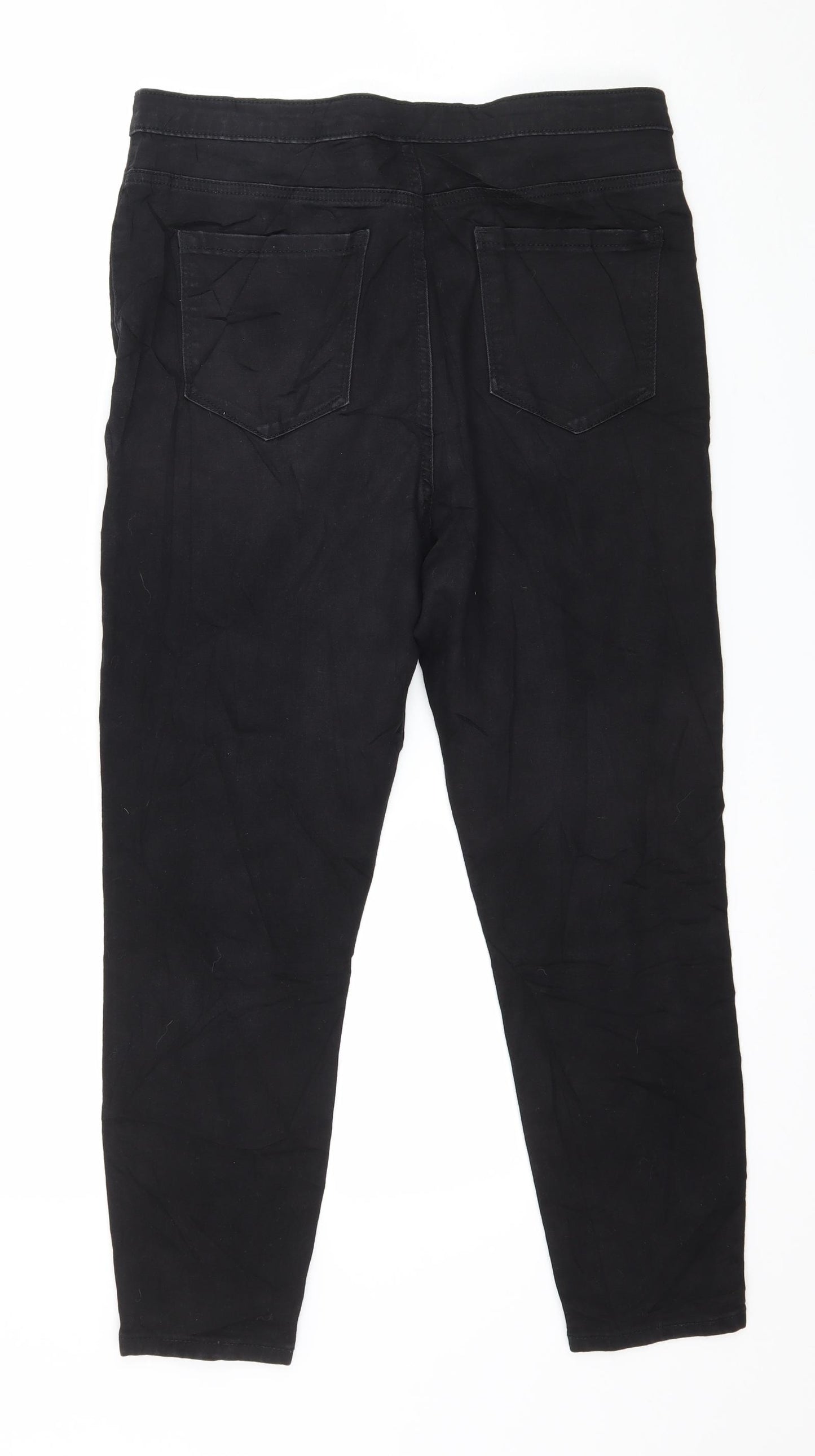 Denim & Co. Womens Black  Denim Skinny Jeans Size 16 L24 in