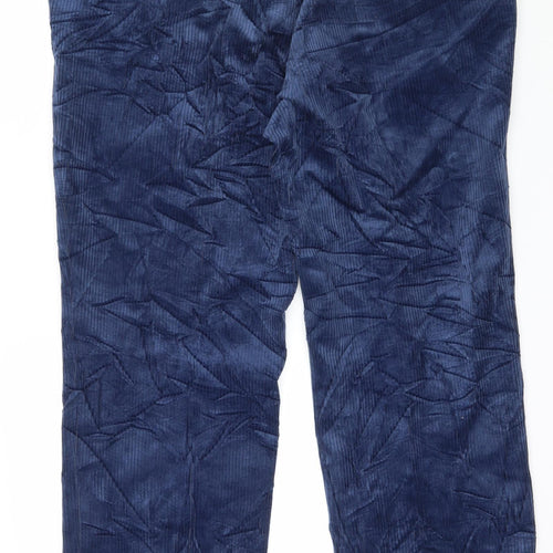 Preworn Mens Blue  Velvet Trousers  Size 40 in L30 in