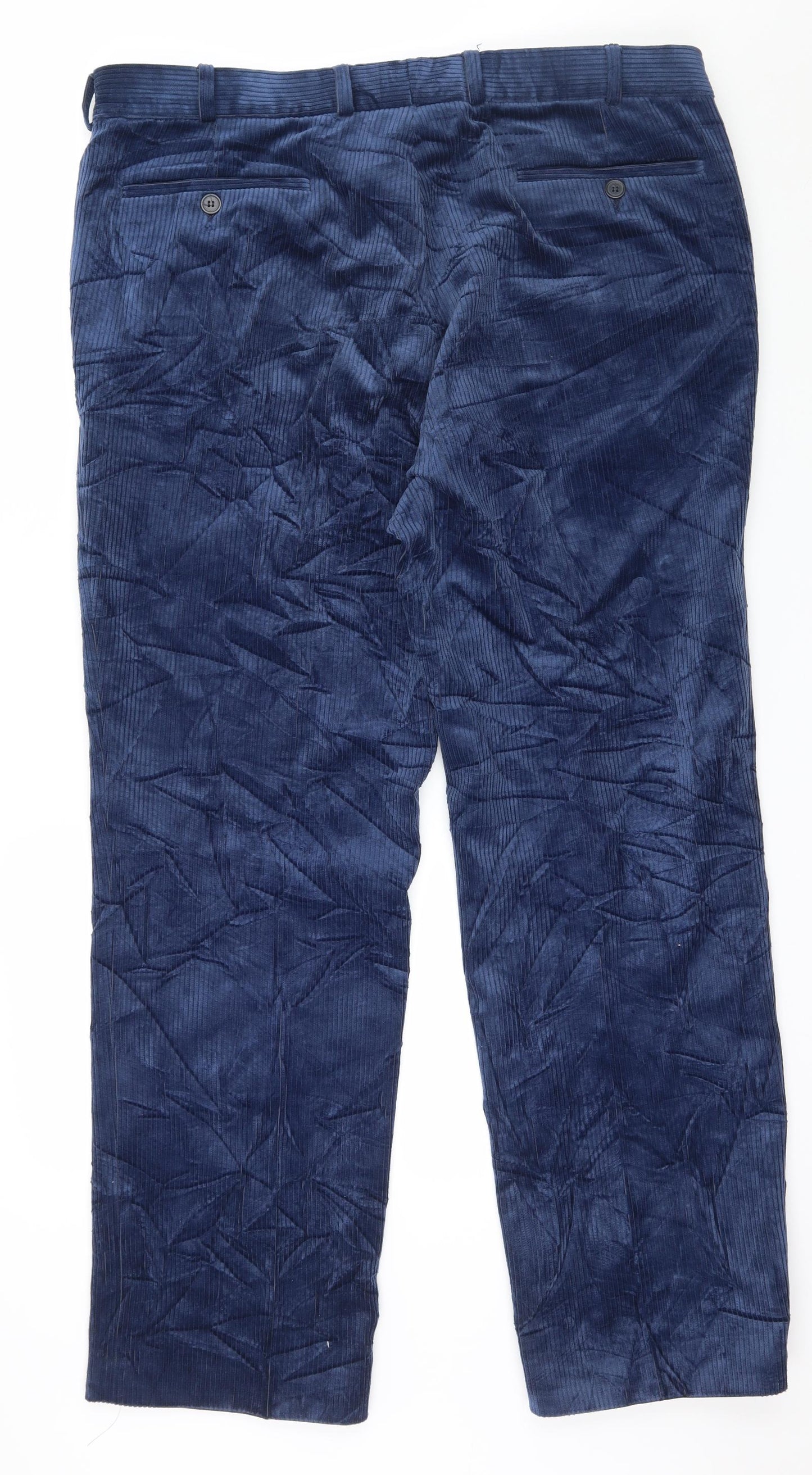 Preworn Mens Blue  Velvet Trousers  Size 40 in L30 in