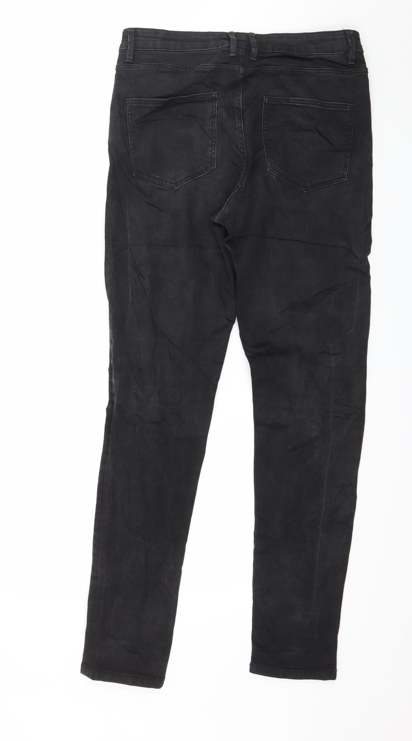 ESMARA Womens Black  Denim Skinny Jeans Size 14 L30 in